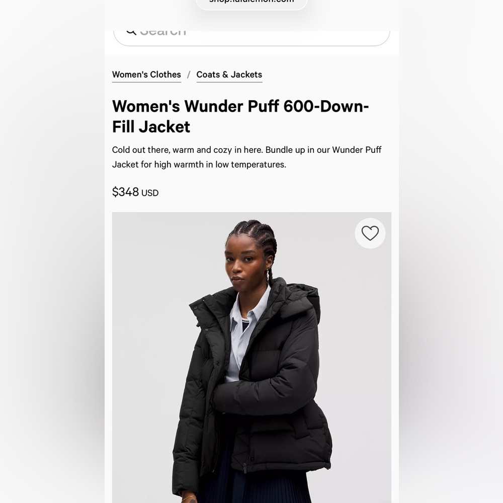 Lululemon wonderpuff jacket
